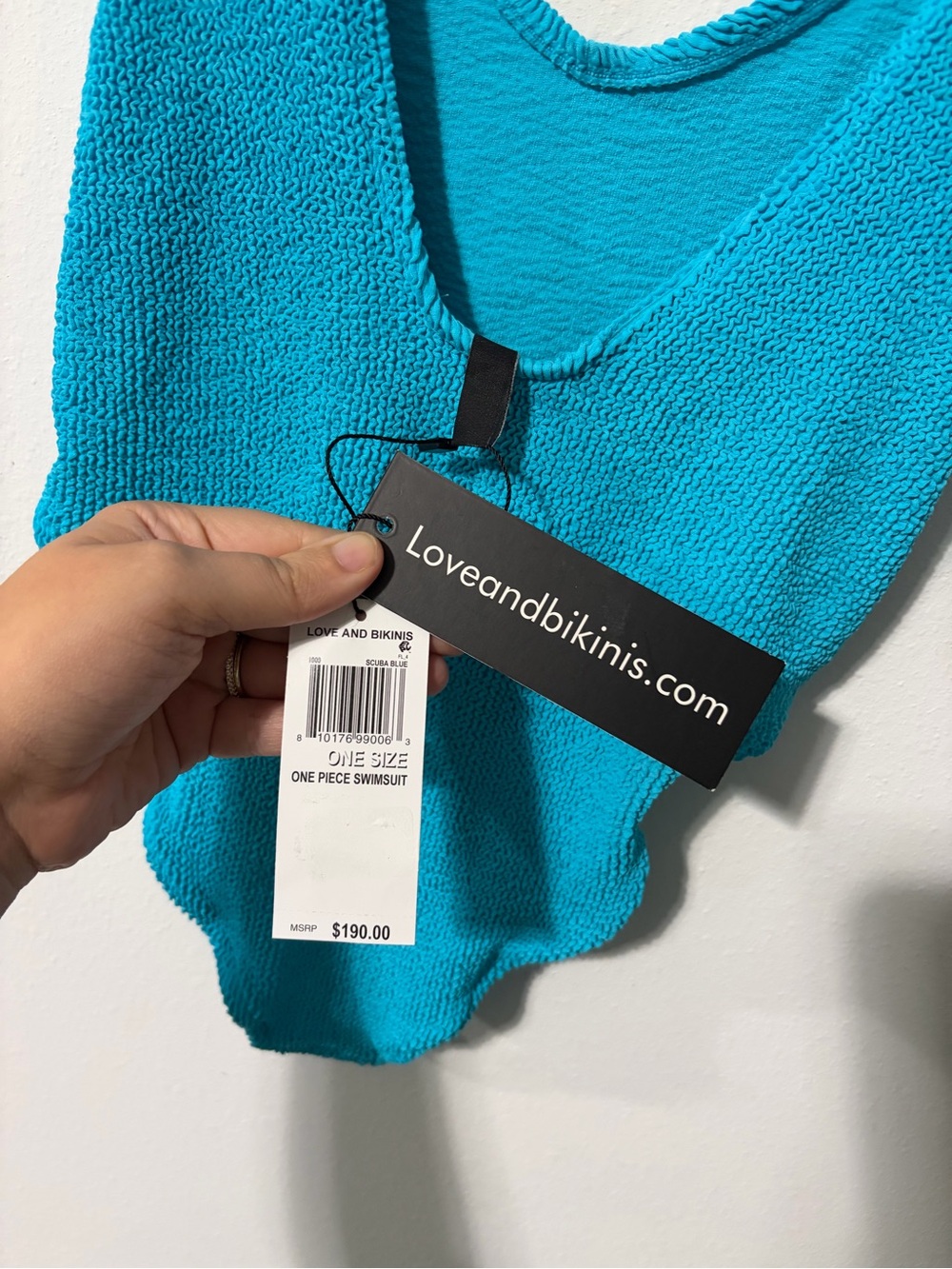 NWT Love and Bikinis One Piece Swimsuit Marabella Scuba Blue - Picture 5 of 5